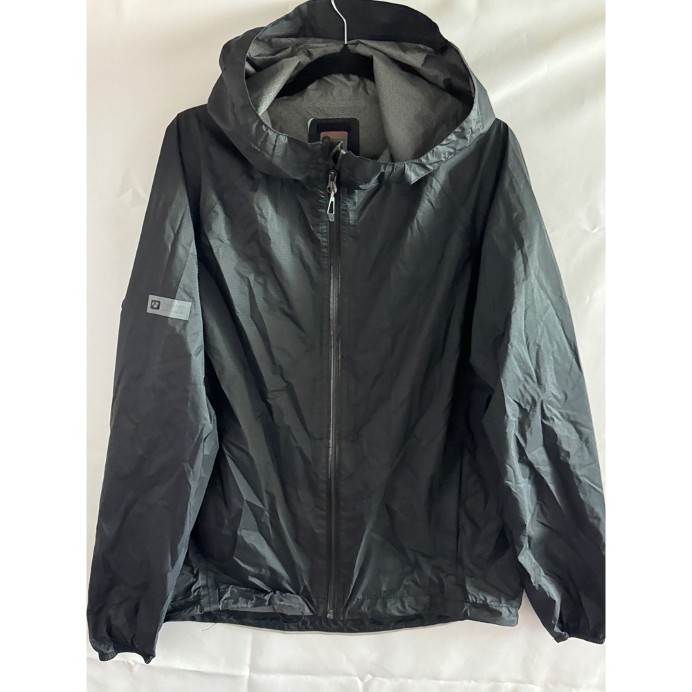 Bontrager Avert Stormshell Jacket Mens Medium Black Hooded Cycling Rain 24972